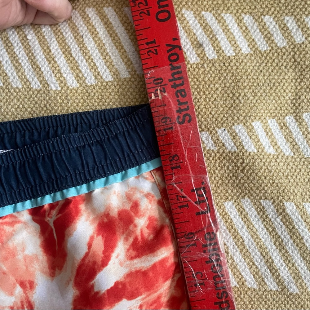 Big Chill Orange Tie-Dye Swim Trunks w Navy Palm Tree Design – Size XL - Picture 11 of 12